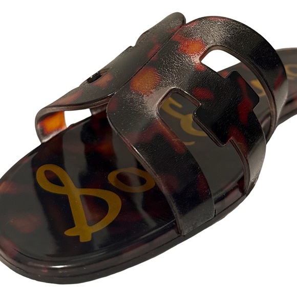 Sam Edelman Bay Jelly Slide Sandals Tortoise Black Brown Women’s Size 9 - Picture 4 of 13